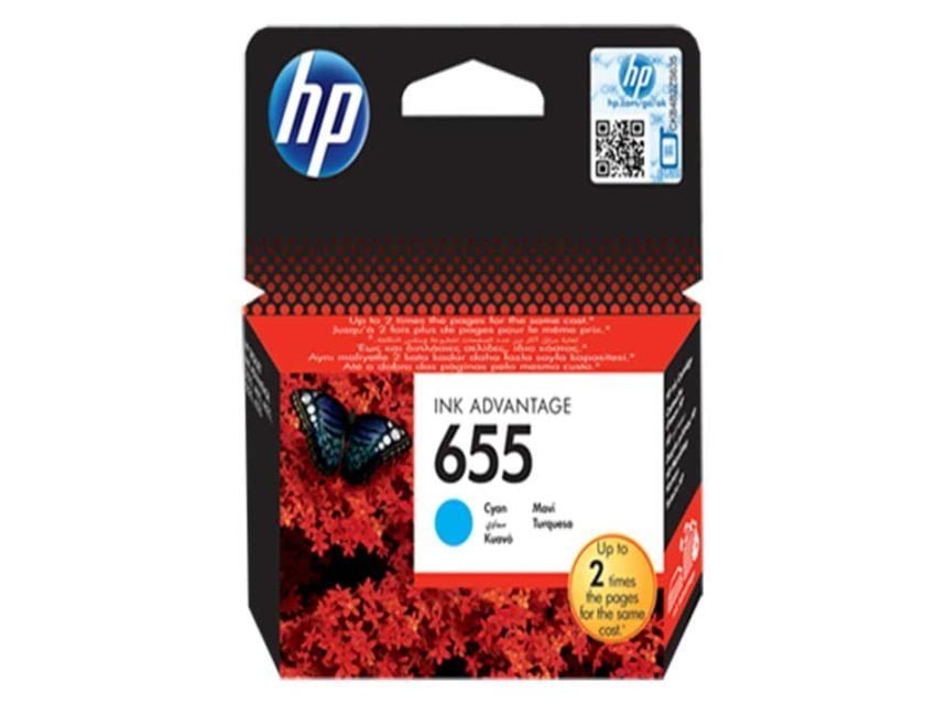 HP 655 Cyan Original Ink Advantage Cartridge (CZ110AE)