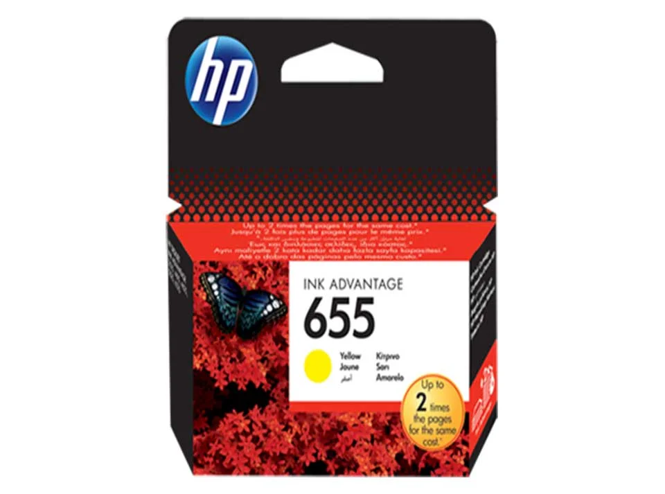 HP 655 Yellow Original Ink Advantage Cartridge (CZ112AE) - Image 1