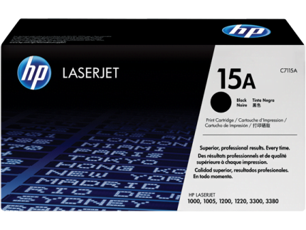 HP 15A Black Original LaserJet Toner Cartridge (C7115A)
