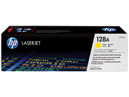 HP 128A Yellow Original LaserJet Toner Cartridge (CE322A)