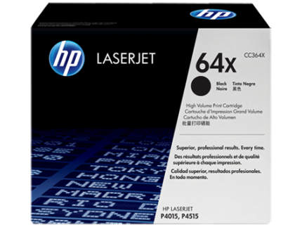 HP 64X High Yield Black Original LaserJet Toner Cartridge (CC364X)