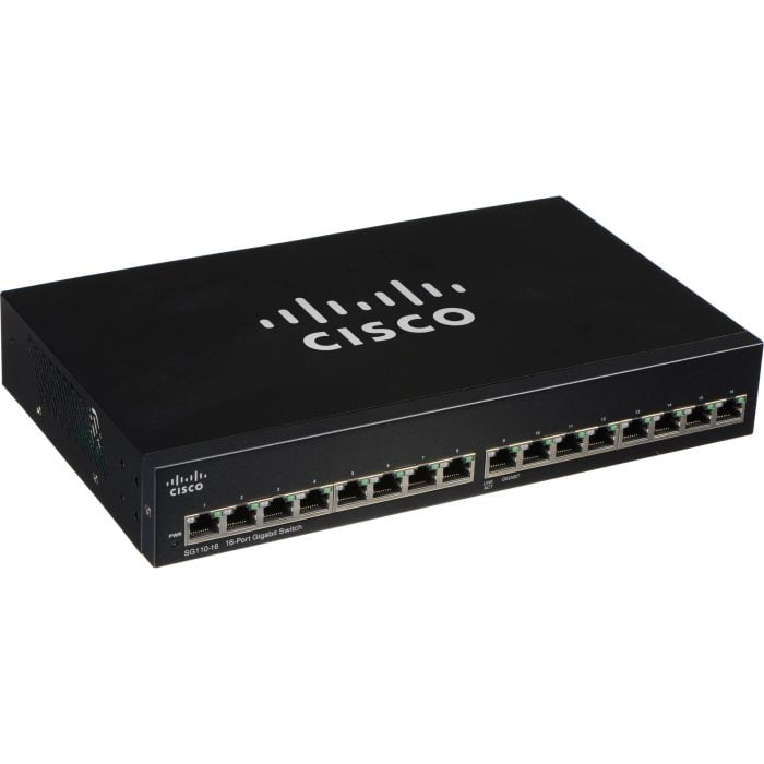 Cisco Switch SG110-16 110 Series 16-Port Unmanaged
