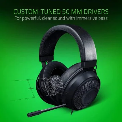 RAZER KRAKEN Black-Multi-Platform Wired Gaming Headset - RZ04-02830100-R3M1