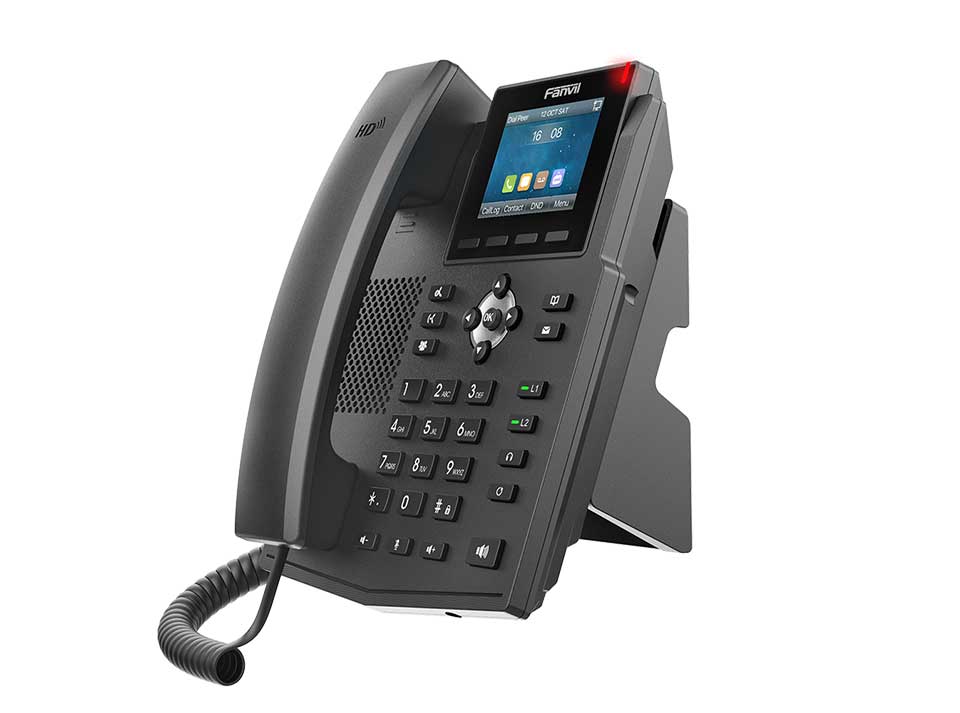Fanvil X3SG – Entry level Gigabit IP Phone X3SG, with Color Display, 4 SIP Lines, 2 Line Keys, 2.8-inch