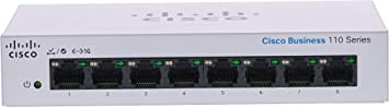 Cisco Switch CBS110-8PP-EU , 8Port Data , 10/100/1000 Ports , (4 support PoE with 32W power budget) , unmanaged , Capacity 16 Gbps ,Desktop