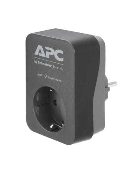 APC PME1WB-GR Essential SurgeArrest 1 Outlet Black 230V Germany