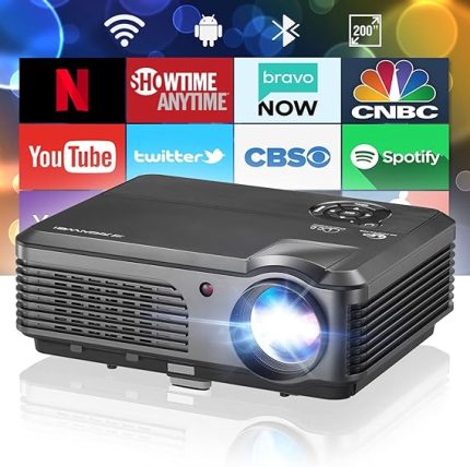 Caiwei Led Projector - Projection Tv - FHD 1920x1080