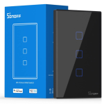 WiFi Wall Switches - TX T3US3C Black