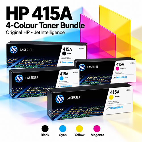 HP 415A 4-Color Original LaserJet Toner Bundle