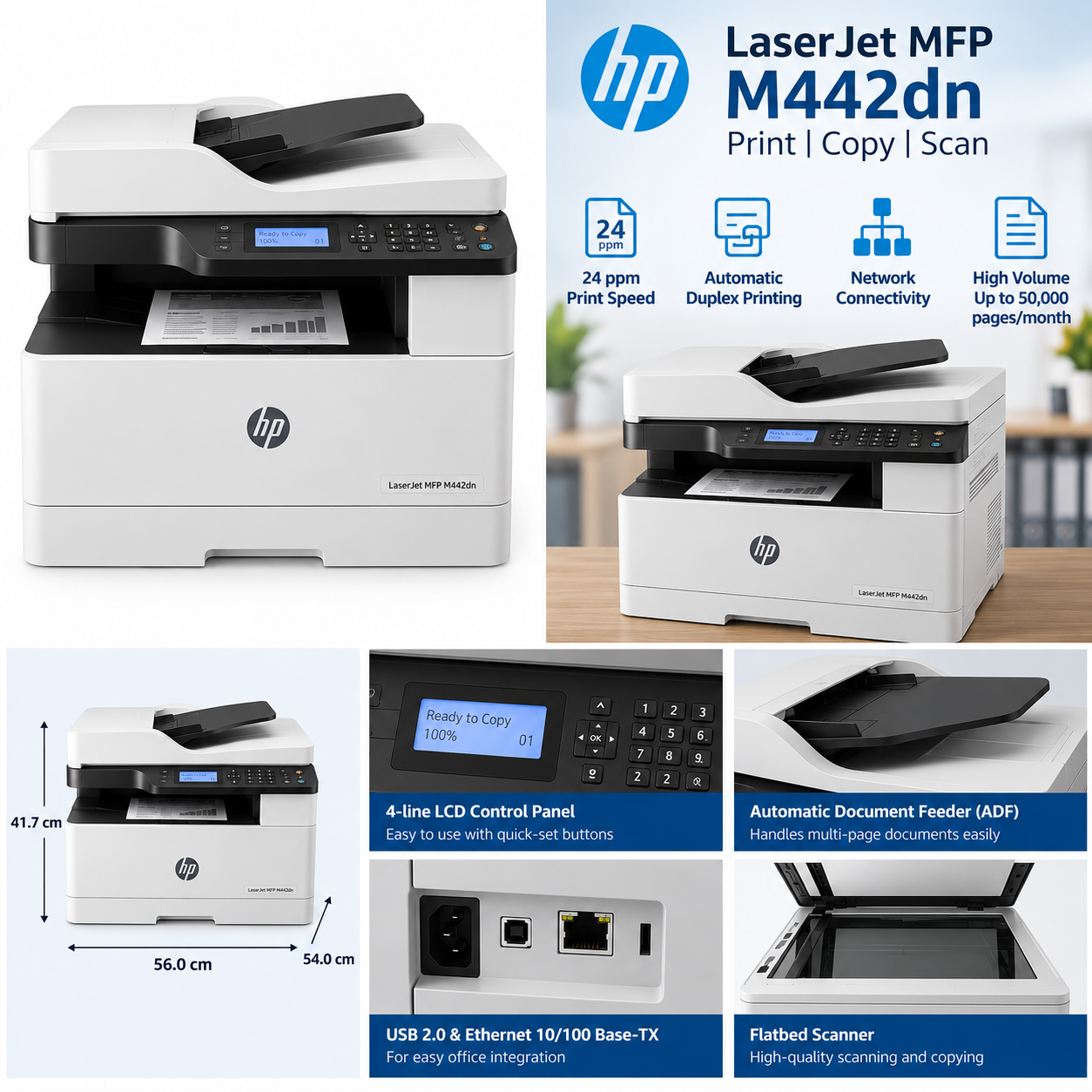 HP LaserJet MFP M442dn Monochrome Laser Printer
